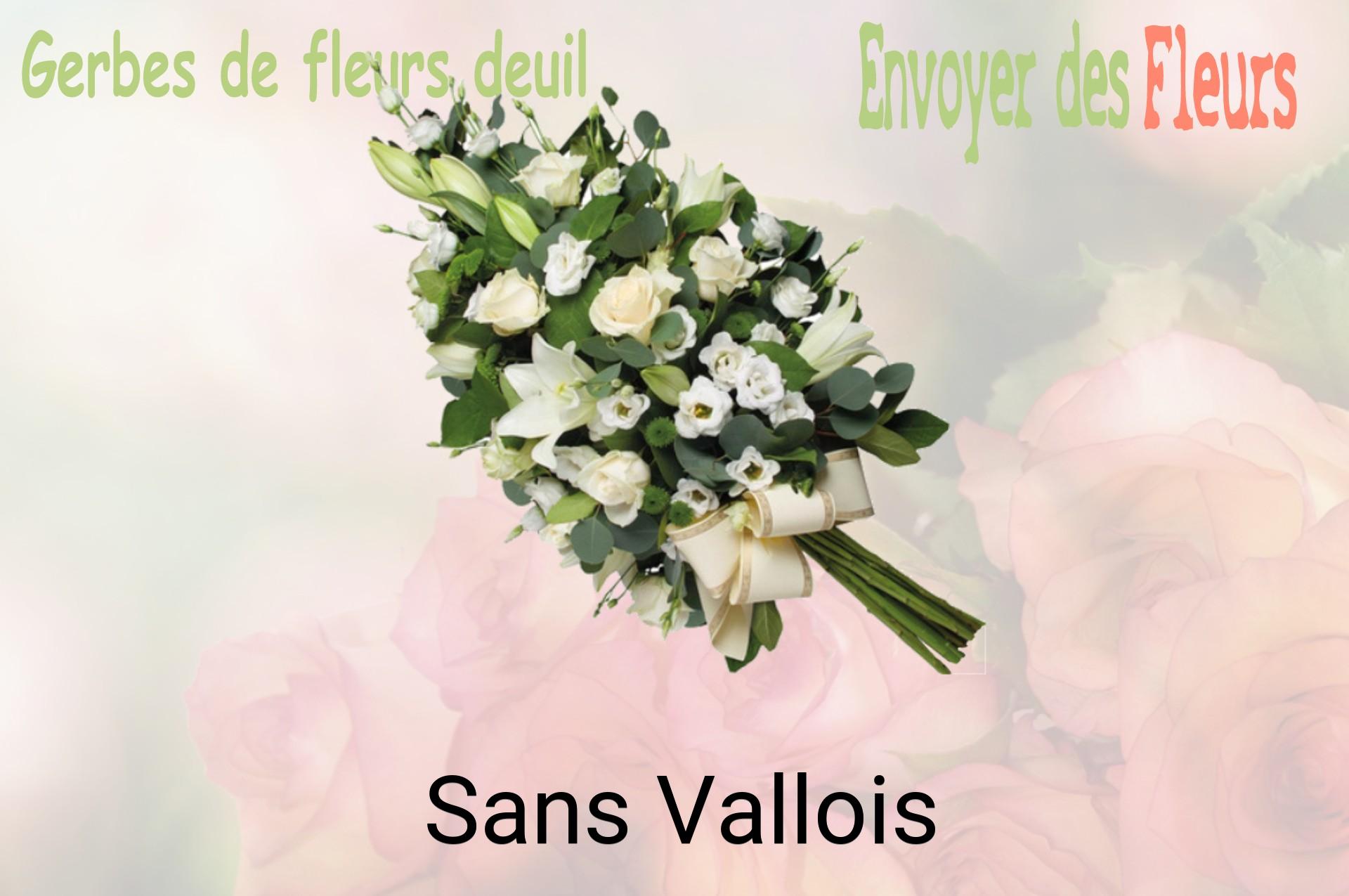 Gerbe de fleurs de deuil livrée à Sans-Vallois
